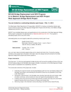 SR 520 West Approach Bridge North Project - Updated Meeting Invite