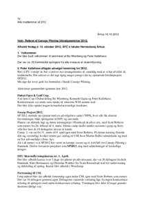 Til Alle medlemmer af DFU ÅrhusVedr. Referat af Canopy Piloting UdvalgsseminarAfholdt fredag d. 12. oktober 2012, ÅFC´s lokaler Hermodsvej Århus.