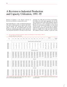 16  A Revision to Industrial Production and Capacity Utilization, 1991–95 Richard D. Raddock, of the Board’s Division of Research and Statistics, prepared this article.