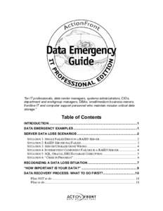 Computer data / Data management / Data security / Backup software / Backup / RAID / Data recovery / Data loss / Server / Computing / Data / Information