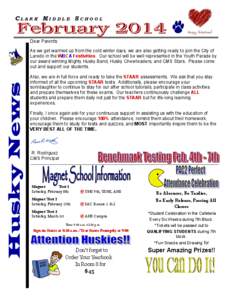 CLARK MIDDLE SCHOOL  Dear Parents: Husky News