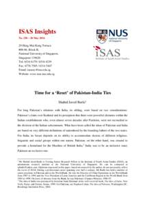 ISAS Insights No. 250 – 20 May[removed]Heng Mui Keng Terrace #08-06, Block B, National University of Singapore,