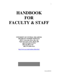 Handbook for Students with Disabilities