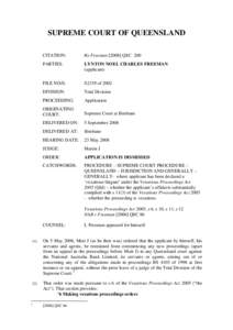 Abuse / Vexatious litigation / Affidavit / Henry George Fryberg / Frivolous or vexatious / Law / Abuse of the legal system / Civil procedure