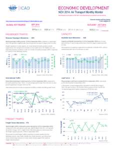NOV 2014: Air Transport Monthly Monitor World Results and Analyses for SEP[removed]Total scheduled services (domestic and international). Economic Analysis and Policy Section E-mail: [removed]