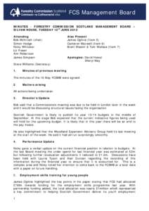 MINUTES - FORESTRY COMMISSION SCOTLAND MANAGEMENT BOARD – SILVAN HOUSE, 15 MARCH 2012