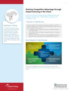 |1|  Gaining Competitive Advantage through Impact Sourcing in the Cloud SureHire Partners with CloudFactory to Meet Demand and Achieves Improvements in Cost, Quality, Accuracy, and