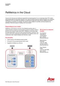 Cloud computing / Parallel computing / Virtual private cloud / Reinsurance / Computer cluster / Computing / Concurrent computing / Centralized computing