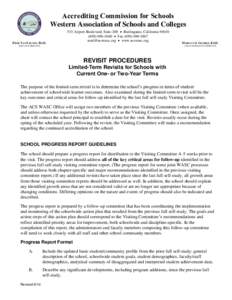 Accrediting Commission for Schools Western Association of Schools and Colleges FRED VAN LEUVEN, ED.D. 533 Airport Boulevard, Suite 200  Burlingame, California[removed]1060  Fax[removed]