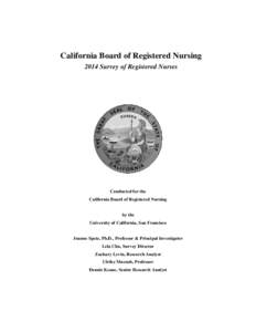 California Board of Registered Nursing, 2014 Survey of Registered Nurses