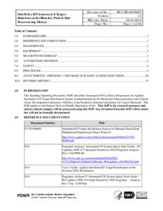 SureSelectXT Automated Target Enrichment for Illumina Paired-End Sequencing Library Document No.: Version: