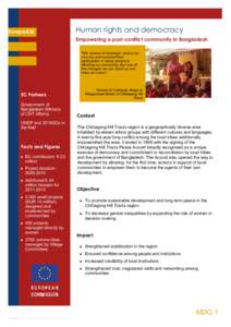 EuropeAid  Human rights and democracy Empowering a post-conflict community in Bangladesh   