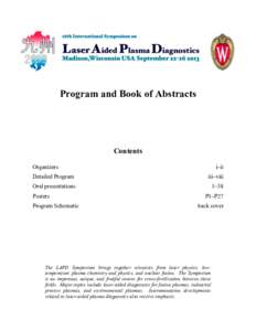 Program and Book of Abstracts  Contents Organizers  i–ii