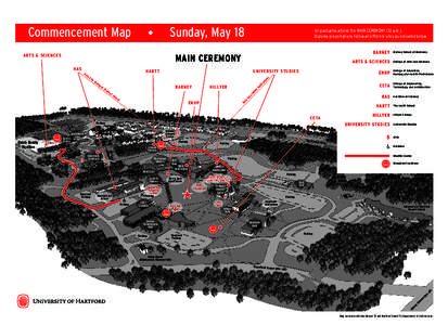 Commencement Map  Sunday, May 18 All graduates attend the MAIN CEREMONY (10 a.m.). Diploma presentations follow at different sites as indicated below.