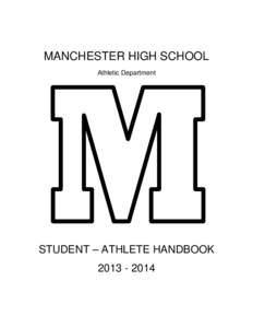 MANCHESTER HIGH SCHOOL Athletic Department STUDENT – ATHLETE HANDBOOK[removed]
