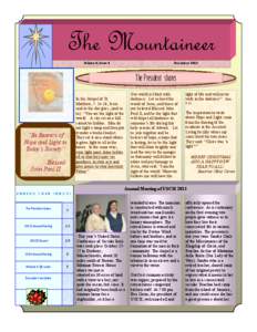 The Mountaineer Volume 6, Issue 4 December[removed]The President shares