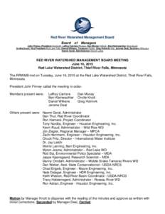 Red River Watershed Management Board Board of  Managers