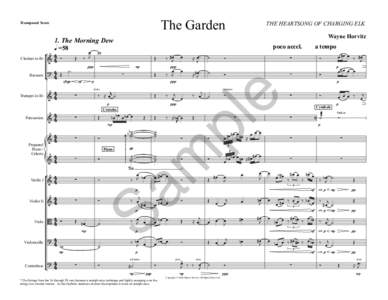 The Garden  Transposed Score THE HEARTSONG OF CHARGING ELK Wayne Horvitz