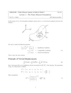 The Finite Element Formulation