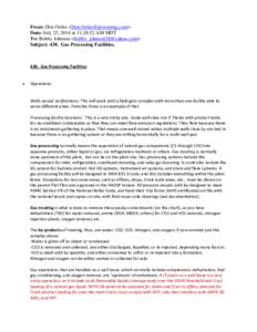 From: Don Ordes <Don.Ordes@powereng.com> Date: July 23, 2014 at 11:28:52 AM MDT To: Bobby Johnson <bobby_johnson58@yahoo.com> Subject: 430. Gas Processing Facilities.  430. Gas Processing Facilities