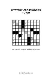 MYSTERY CROSSWORDS TO GO 1  2