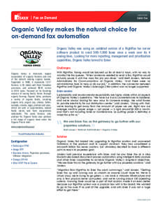 CASE STUDY  Fax on Demand Esker Fax