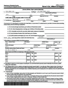 OMB No[removed]Department of Homeland Security U.S. Citizenship and Immigration Services  Form I-134, Affidavit of Support