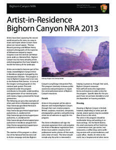 Bighorn Canyon NRA  National Park Service U.S. Department of the Interior  Artist-in-Residence