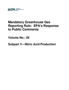 MRR-Vol-29-Subpart V - Nitric Acid Production-September-2009