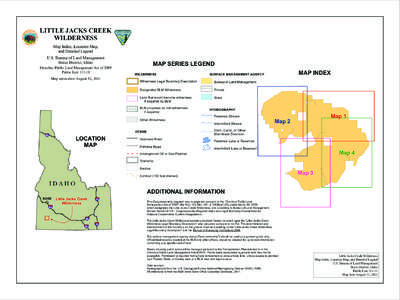 LITTLE JACKS CREEK WILDERNESS Map Index, Location Map, and Detailed Legend  U.S. Bureau of Land Management