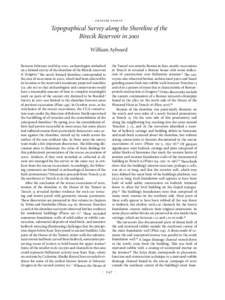 .   chapter twelve  .  Topographical Survey along the Shoreline of the Birecik Reservoir in 2001 William Aylward Between February and May 2001, archaeologists embarked