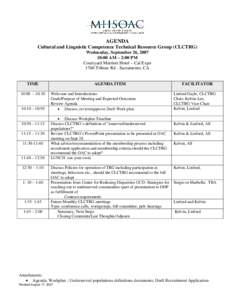 MHSOAC CLCTRG September meeting agenda Prop. 63 California