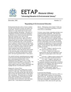 EETAP  Resource Library “Advancing Education & Environmental Literacy” December, 2002