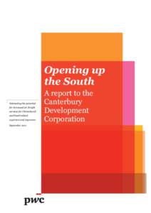 Opening up the South - A report to the Canterbury Development Corporation