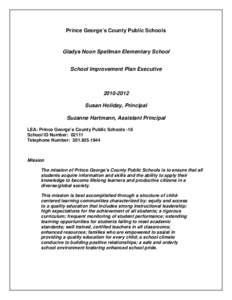 Microsoft Word[removed]Gladys Noon Spellman ES - Executive Summary.doc