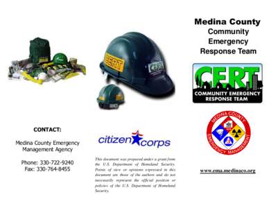 Medina County Community Emergency Response Team  CONTACT: