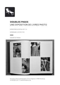 doubles pages une exposition de livres photo exposition duauvernissage le 09.09 à 18 h  DOSSIER DE PRESSE