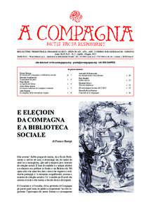 BOLLETTINO TRIMESTRALE, OMAGGIO AI SOCI - SPED. IN A.P. - 45% - ART. 2 COMMA 20/B LEGGEGENOVA Anno XLIV, N.S. - N. 2 - Aprile - Giugno 2012 Tariffa R.O.C.: “Poste Italiane S.p.A. - Spedizione in Abbonamento P