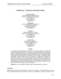 Teaching / Distance education / E-learning / Philosophy of education / Teaching method / Collaborative learning / Stanford Learning Lab / Teaching and learning center / Education / Collaboration / Educational psychology