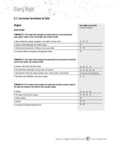 U. S. Curriculum Correlations by State Virginia Starry Night Lesson Plans In order of relevance