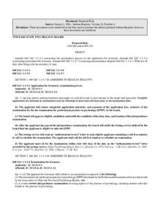 Document: Proposed Rule Source: January 1, 2001, Indiana Register, Volume 24, Number 4 Disclaimer: These documents were created from the files used to produce the official (printed) Indiana Register, however, these docum