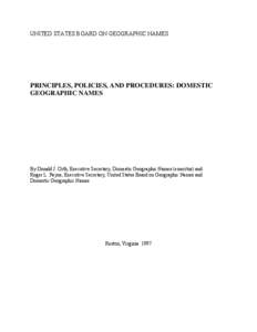 Toponymy / United States Board on Geographic Names / Geographic Names Information System / Place names / Science / Variant name / Henry Gannett / Gazetteer / Oregon Geographic Names Board / Geocodes / Geography / United States Geological Survey