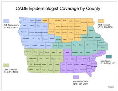 CADE Epidemiologist Coverage by County Lyon Rob Ramaekers[removed]