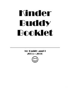 Kinder Buddy Booklet My Buddy and I 2005 – 2006