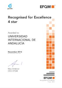 Powered by TCPDF (www.tcpdf.org)  Recognised for Excellence 4 star Awarded to: