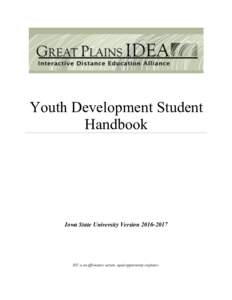 Youth Development Student Handbook Iowa State University Version