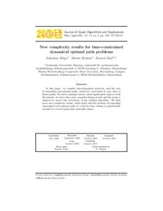 New complexity results for time-constrained dynamical optimal path problems
