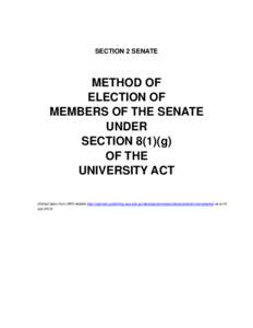 SECTION 2 SENATE  METHOD OF ELECTION OF MEMBERS OF THE SENATE UNDER