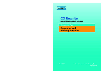 ABOUT THIS DOCUMENT 1. This paper is published by the Financial Services and the Treasury Bureau (FSTB) to consult the public on legislative proposals to improve the accounting and auditing provisions in the Companies O