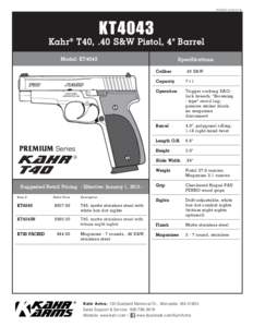 PDFSS-KT4043KT4043 Kahr ® T40, .40 S&W Pistol, 4